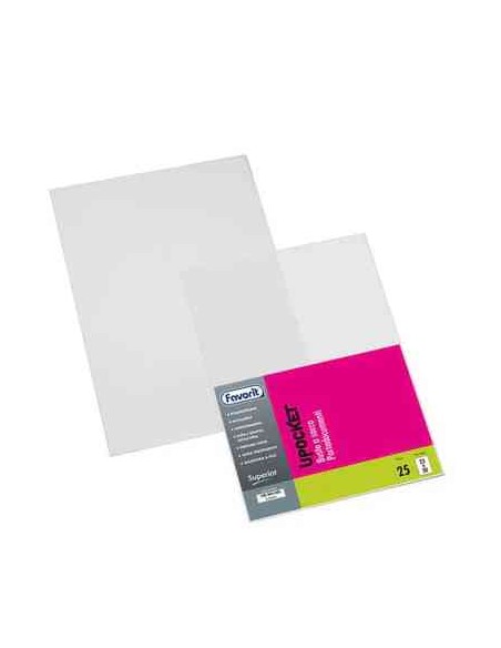 BUSTE A SACCO SUPERIOR UPOCKET 22X30 - 25PZ - TRASPARENTI (100460101)