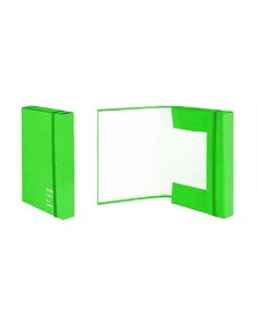 CARTELLA CON ELASTICO 3 LEMBI DORSO VERDE 3CM