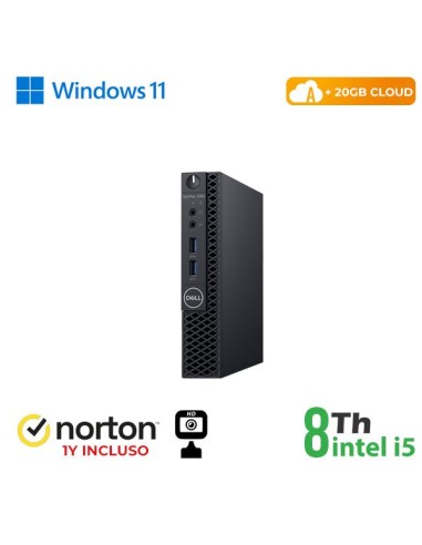 PC DELL OPTIPLEX 3060-5060M MINI INTEL CORE I5-8 GEN. 8GB 256GB SSD WINDOWS 11 PRO - RICONDIZIONATO -  (RN45522381)
