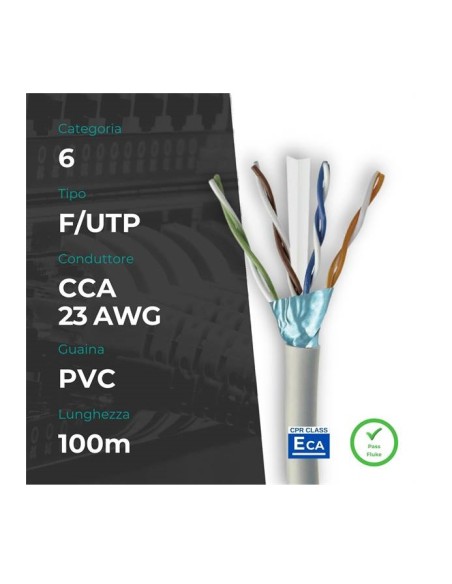 MATASSA CAVO DI RETE 100 MT F/UTP CAT.6 (CM-C6FCC23P100GF)