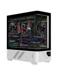 CASE GAMING TOWER NETRON CURVED - NO ALIMENTATORE - ARGB FAN - NERO/BIANCO (ITGCANTC01)