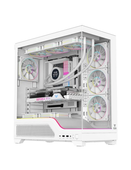 CASE GAMING TOWER SHOWBUI 82W - NO ALIMENTATORE - ARGB FAN - BIANCO (ITGCASBW82W)