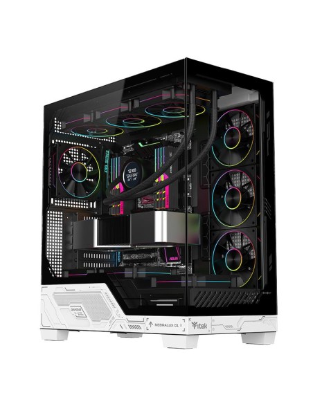 CASE GAMING TOWER NEBRALUX 01 - NO ALIMENTATORE - ARGB FAN - NERO/BIANCO (ITGCANL01)