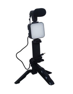 KIT VLOGGING CAMERA - SUPPORTO VIDEO SMARTPHONE PORTATILE CON LUCE LED (S12)
