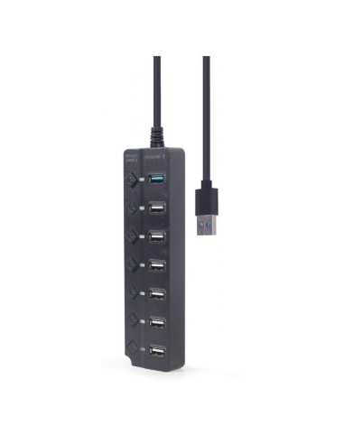 HUB 7 PORTE (1XUSB 3.1 + 6XUSB 2.0) UHB-U3P1U2P6P-01 NERO CON INTERRUTTORE