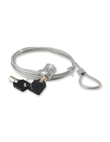 LUCCHETTO PER LAPTOP CON CHIAVE - 1,5 MT (CNBSLOCK15) SILVER