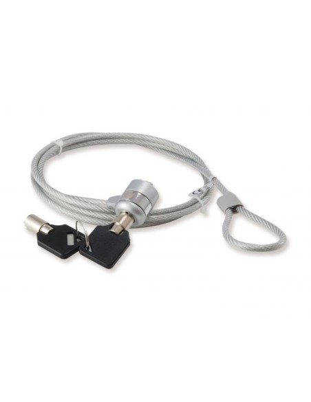 LUCCHETTO PER LAPTOP CON CHIAVE - 1,5 MT (CNBSLOCK15) SILVER