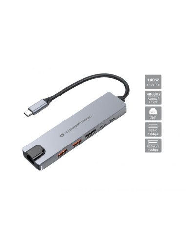 DOCKING STATION DONN29G 6-IN-1 USB3.2/HDMI/USB-A