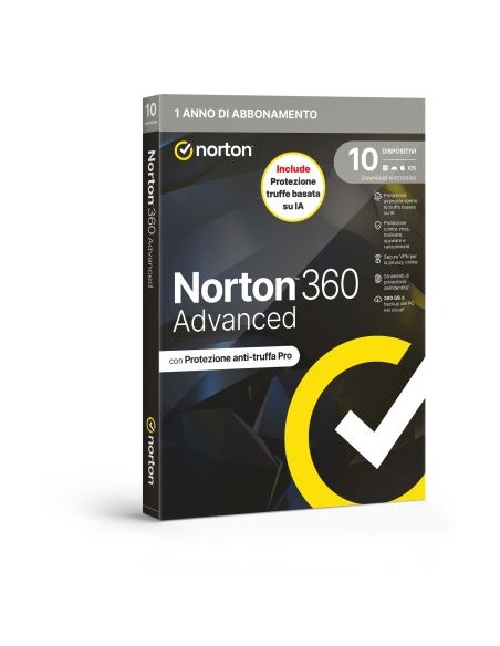 SOFTWARE ANTIVIRUS 360 ADVANCED 2026 - ANTITRUFFA - 10 DISPOSITIVI 12 MESI - 200GB - IT BOX (21483713)