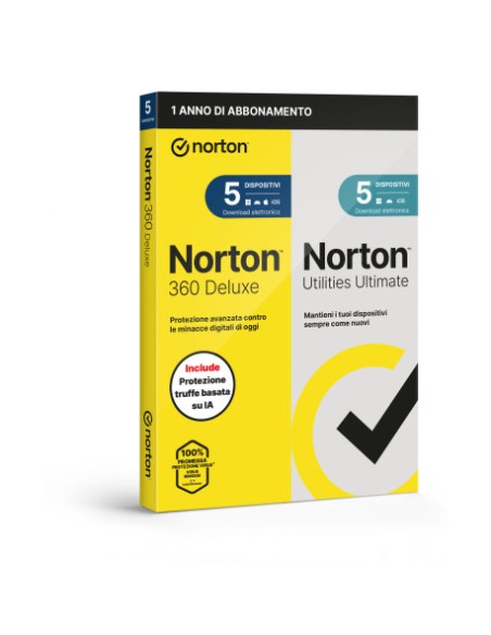 SOFTWARE ANTIVIRUS 360 DELUXE 2026 + UTILITIES ULTIMATE - 5 DISPOSITIVI 50GB (21483673)