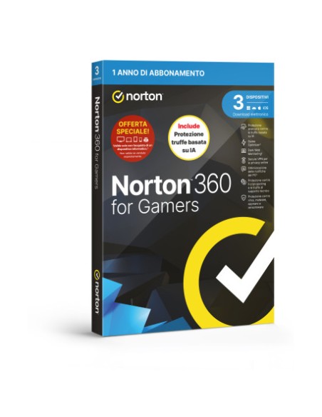 SOFTWARE ANTIVIRUS 360 FOR GAMERS 2026 ATTACH - 3 DISPOSITIVI 50GB (21483648)
