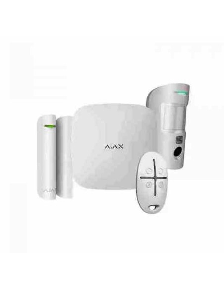 KIT ALLARME PROFESSIONALE WIRELESS STARTER KIT ANTIFURTO CASA SENZA FILI SMART HOME 2G BIANCO GPRS/ETHERNET (AJ-156253)
