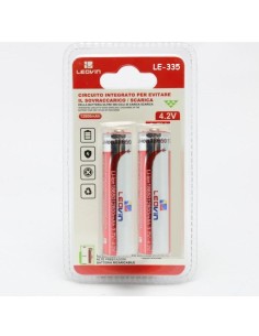 BATTERIA AL LITIO 18650 3,7V 12800MAH 2PZ CON POLO SPORGENTE (LE-335)