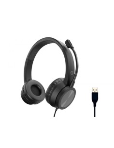 CUFFIE MICROFONO POLONA05B STEREO USB-A NERO