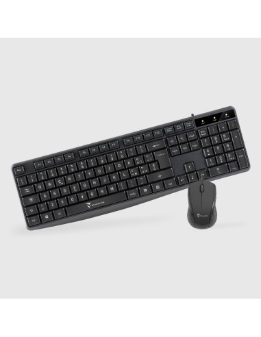 KIT TASTIERA + MOUSE NERA (TM-KM002) CON CAVO USB