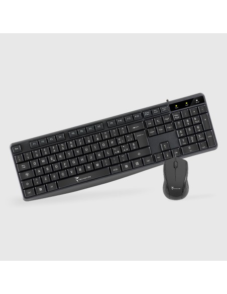 KIT TASTIERA + MOUSE NERA (TM-KM002) CON CAVO USB