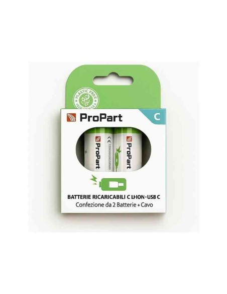 BATTERIE RICARICABILI C USB-C 4200MAH 1.5V - CONF. 2PZ - EK-RB-09 (1INR40/22)
