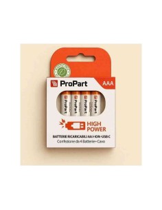 BATTERIE RICARICABILI AAA USB-C 435MAH 1.5V - CONF. 4PZ - EK-RB-07 (1INR10/28)
