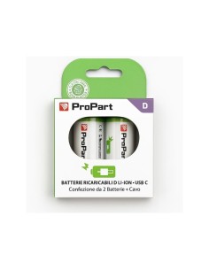 BATTERIE RICARICABILI D USB-C 4200MAH 1.5V - CONF. 2PZ - EK-RB-10 (1INR40/22)