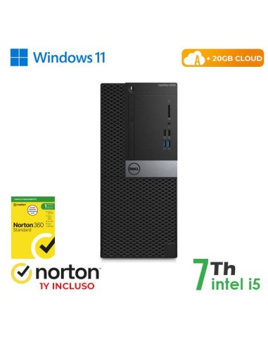 PC DELL OPTIPLEX 5050-7050 TOWER INTEL CORE I5-7 GEN. 16GB 128GB SSD + 500GB HDD WINDOWS 11 PRO - RICONDIZIONATO - (RN41534311)
