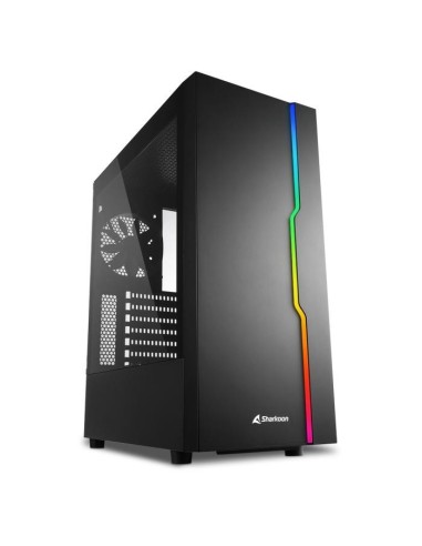 (RICONDIZIONATO) CASE GAMING RGB SLIDER BLACK ATX VETRO TEMPERATO - NERO - NO ALIMENTATORE