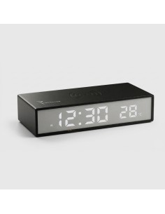 SVEGLIA DIGITALE TM-2201 CON FUNZIONE DI RICARICA WIRELESS 15W - NERO