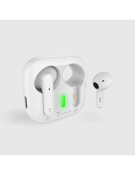 AURICOLARI BLUETOOTH CON BOX DI RICARICA BIANCHI (TM-T51-WH)