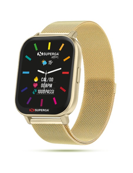 SMARTWATCH SWT-STC012 INK CINTURINO ACCIAIO MESH GOLD / CASSA ALLUMINIO