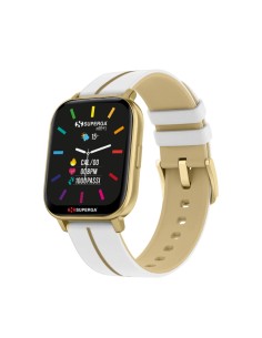 SMARTWATCH SWT-STC014 INK CINTURINO SILICONE BIANCO-GOLD DORATO / CASSA ALLUMINIO