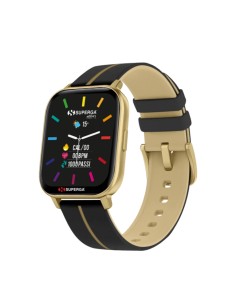 SMARTWATCH SWT-STC015 INK CINTURINO SILICONE NERO-GOLD / CASSA ALLUMINIO
