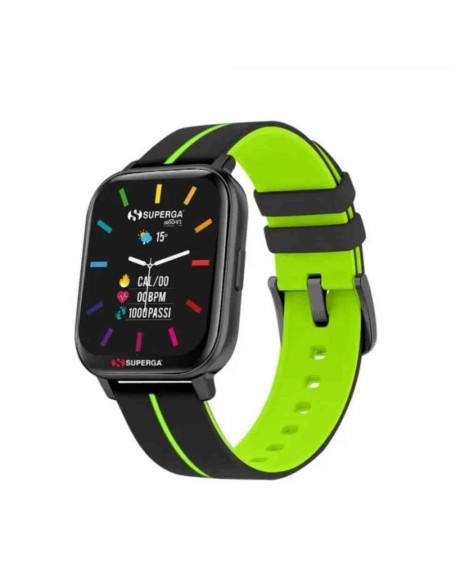 SMARTWATCH SWT-STC019 INK CINTURINO SILICONE NERO-VERDE / CASSA ALLUMINIO