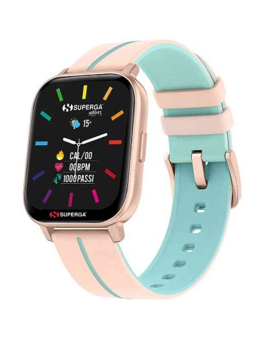 SMARTWATCH SWT-STC021 INK CINTURINO SILICONE BEIGE-TURCHESE / CASSA ALLUMINIO