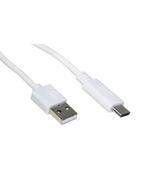 CAVO USB 2.0 A MASCHIO / USB-C  MT 1.8 BIANCO (LKC2018)
