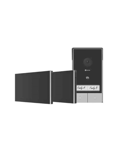 VIDEOCITOFONO SMART HP7 2-FAMILI KIT BIFAMILIRE - 2K SCHERMO TOUCH 7" - UN VIDEOCITOFONO CON DUE PULSANTI INDIPENDENTI (EZVCS...
