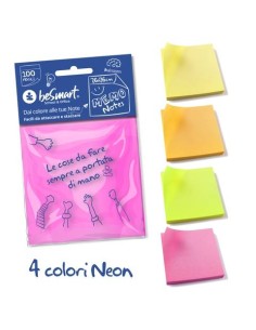POST-IT STICK NOTES NEON 76X76 (1 BLOCCHETTO DA 100 FOGLI)