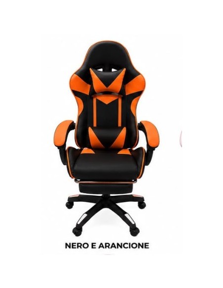 SEDIA GAMING WSE8156 ARANCIONE/NERO