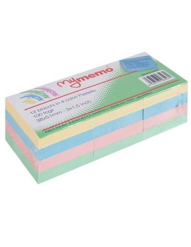 POST-IT MY MEMO 38X51 COLORI PASTELLO 12 PEZZI (30NIK018)