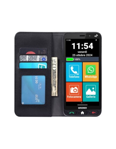 CELLULARE AMICO VERO 4G DUAL SIM NERO + FLIP COVER
