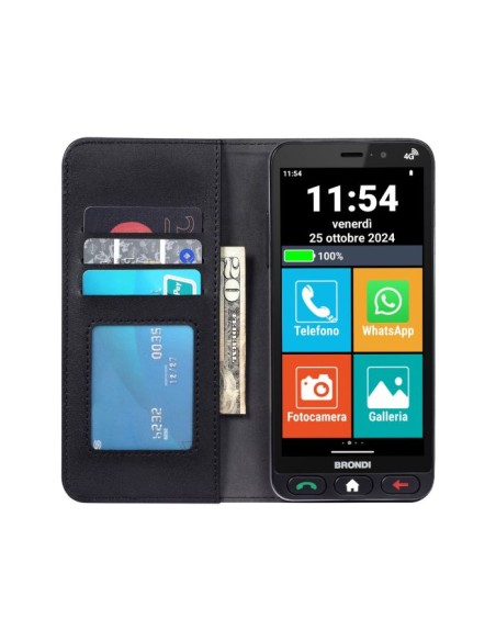 CELLULARE AMICO VERO 4G DUAL SIM NERO + FLIP COVER