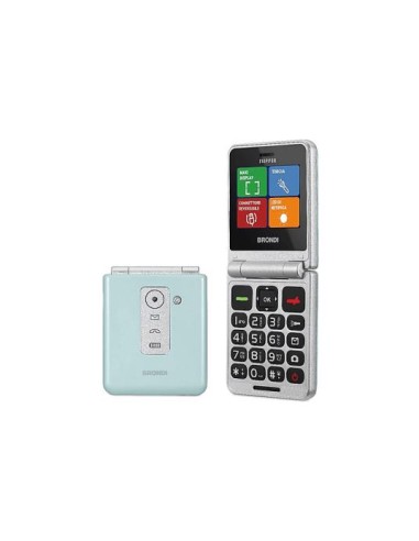 CELLULARE FLIPPER DUAL SIM GREEN WATER VERDE ACQUA